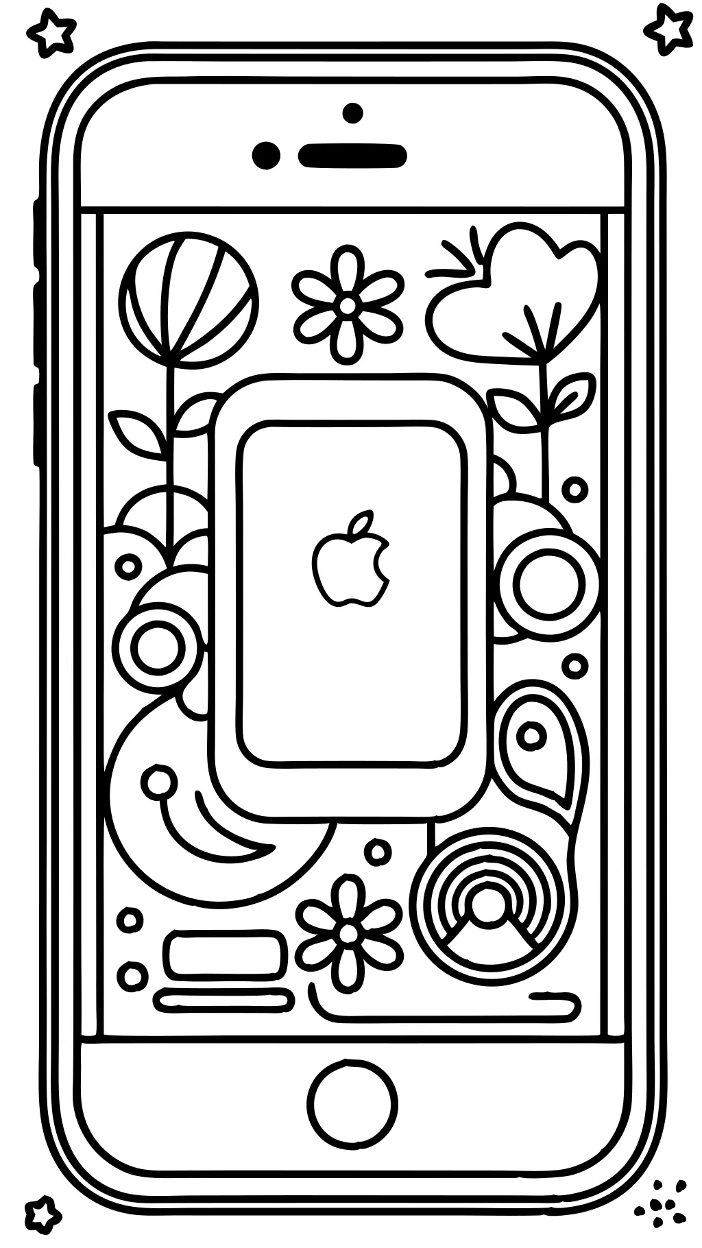 iphone coloring page